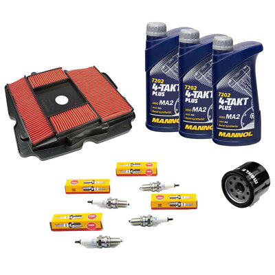Inspektion Set Für Honda NTV 650 Revere NTV650 1988-97 Öl 4L Ölfilter Zündkerzen