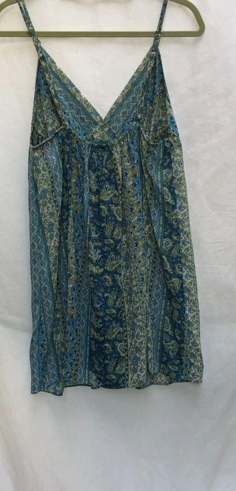 Oscar de la Renta Night Gown Womens Medium Pink Label Blue Straps - Image 3 of 4