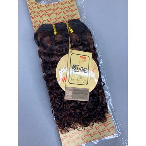 10” French Jerry Curl F1B/33 Frosted Off Black & Auburn 100% Human Hair Track E - Picture 3 of 4