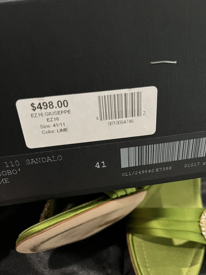 Tacones Giuseppe Zanotti verde manzana talla 41/11 totalmente nuevos Foto 4 de 4