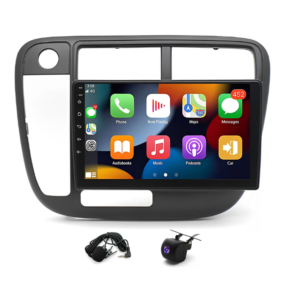 For Honda Civic 1996-2001 Android 13 Car Stereo GPS Navi Radio Carplay Wifi FM Foto 2 de 4