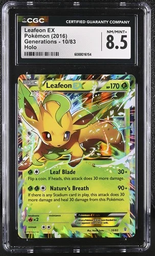 CGC 8.5 Leafeon EX 2016 Generations 10/83 Holo Pokemon Card