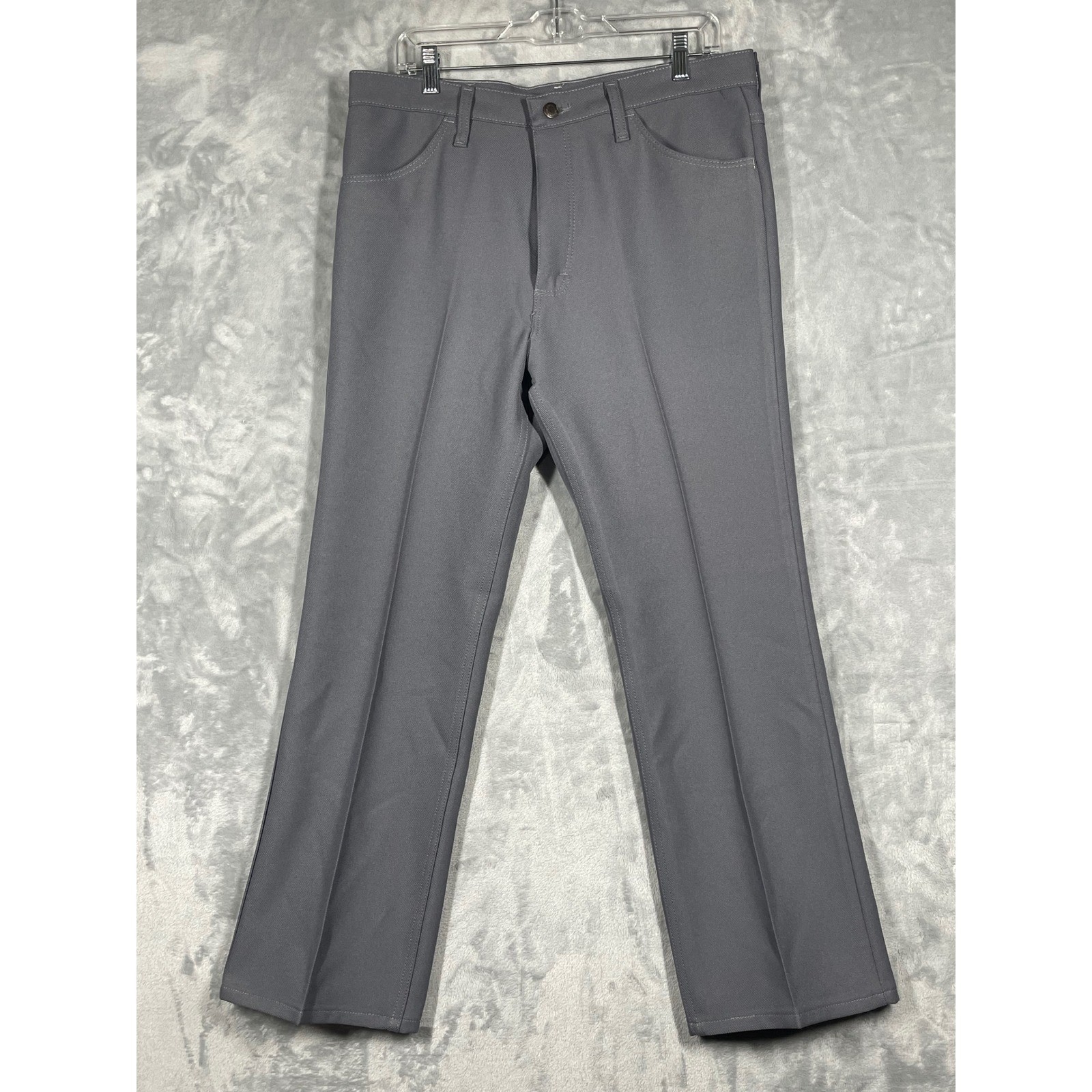 Mens 36x29 Gray Polyester Bootcut Pants 82gy