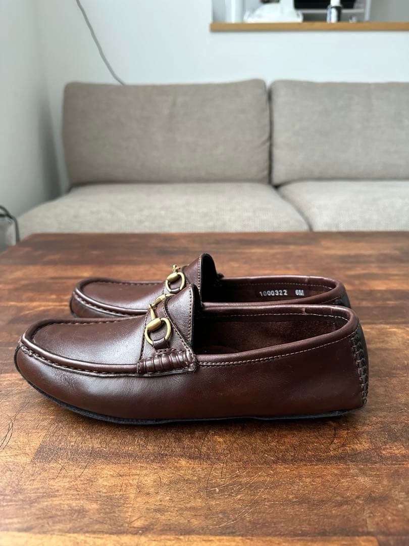 GUCCI Women's Loafers Horsebit Leather Brown EU36/US6 120234c thumbnail 4