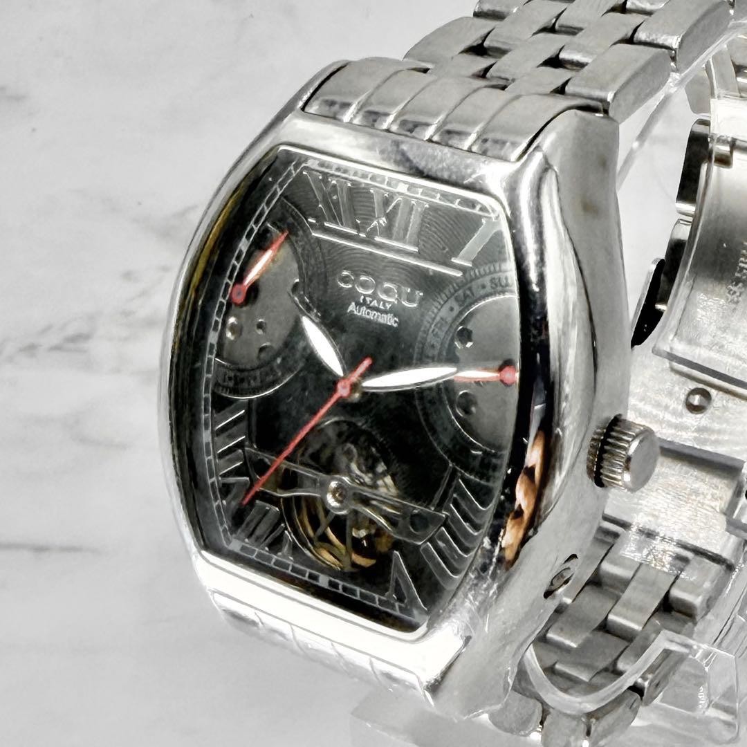 Working Cog Automatic Smoseco Skeleton Watch Blac… - image 1