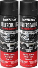 2pc Black Truck Bed Liner Trailer Coating Spray Protection Automotive Paint 15oz