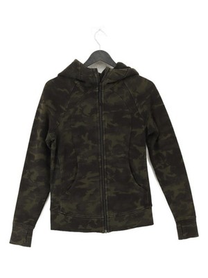Lululemon Damen Hoodie UK 10 Grün Baumwolle