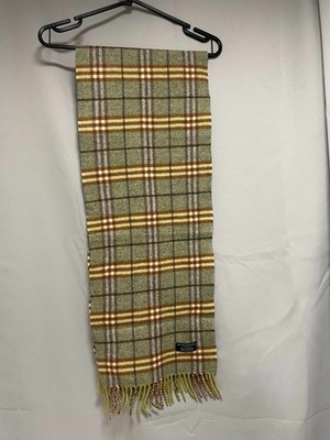 Vintage Burberry Schal Authentic Premium weicher feiner Kaschmir Stoff grün