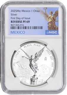 2025 Mexico Silver Libertad Reverse Proof 1 oz 1 Onza NGC PF69 FDI