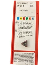 New (1Pc.) Sandvik TCMT 221-MF Grade: 1115 Carbide Insert