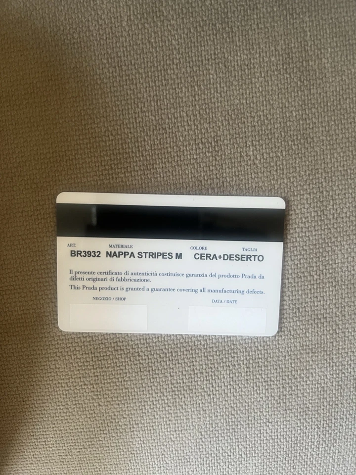Bolso de Mano Prada Nappa Cuero Rayas M Cera+Deserto - ¡RARO! Foto 4 de 4