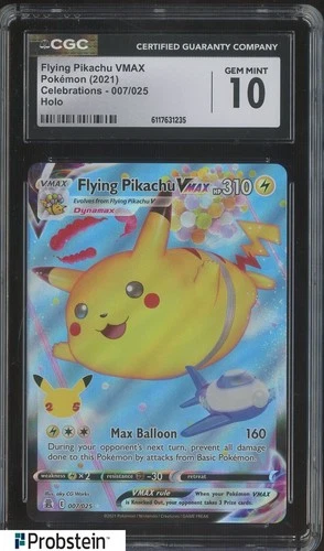 2021 Pokemon Celebrations 007/025 Flying Pikachu VMAX Holo CGC 10 GEM MINT