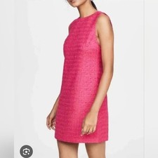 Alice + Olivia Pink Tweed Sleeveless Dress Sz 2
