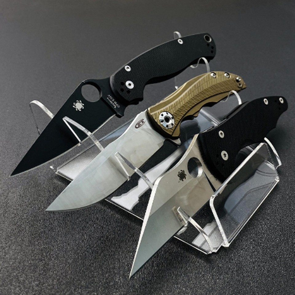 Universal Acrylic Folding Knife Display Stand Military Knife Shelf New ...