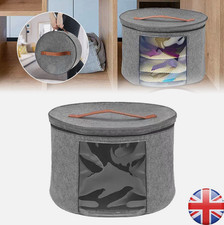 Round Hat Storage Box Large Pop Up Hat Box Organizer with Lid For Travel or Home