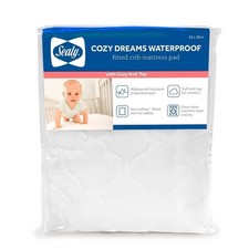 Cozy Dreams Waterproof Quilted Fitted Crib Toddler Mattress Pad