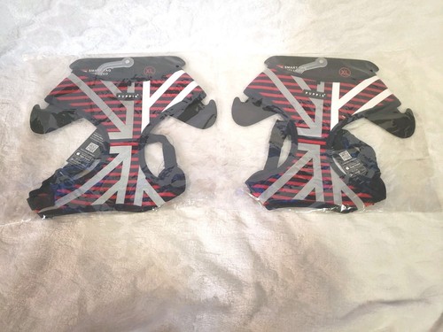 Brand New Puppia Briton Dog Harness XL Red Grey White And Navy - Picture 2 of 13