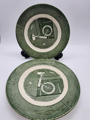 2- 6 -1/4  Colonial Homestead By Royal China Side Bread Dessert Plates Vintage