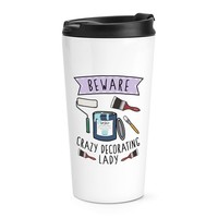 Beware VerrüCkte Dekoration Damen Reisetasse Tasse Mutter Tag Freundin Diy Haus