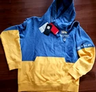 Brand New! All Stitched NFL APPAREL Men's TAILGATE BLOCK HOODIE G/BLUE Jersey