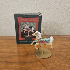 Vintage 1989 Hallmark Christmas Carousel Horse Ginger 4th Ornament In Collection