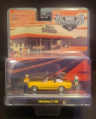 M2 Machines 1968 Shelby G.T. 500 Yellow Diorama M2 Diner S01 25-36 Ltd Ed 1:64