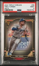 Trea Turner 2022 Topps Triple Threads Onyx Black 7/50 PSA 9 MINT Dodgers
