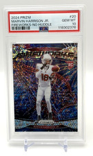 🚨 PSA 10 🚨 2024 PANINI PRIZM FIREWORKS | NO HUDDLE  MARVIN HARRISON JR. #20