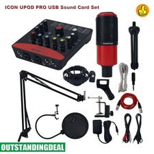 ICON UPOD PRO USB Sound Card  PC-K320 Condenser Microphone Set ot25