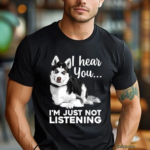 Siberian Husky Lover Shirt Funny Dog Art Tee For Men Women Kids Pet Owner Gift