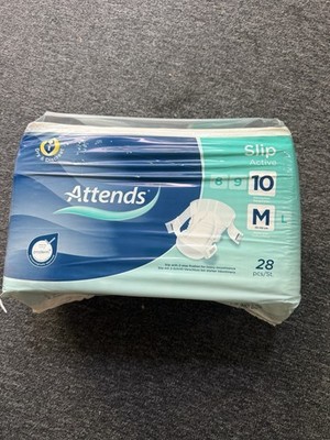 Attends Slip Windeln, 2er-Pack, Größe M, Hüftumfang 80-110cm, Saugstärke 10