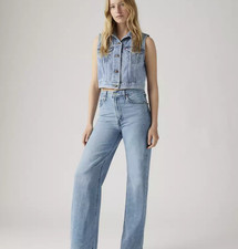Best Seller LEVI'S Ribcage Wide Leg Women's Jeans - Far And Wide - Light Wash NE