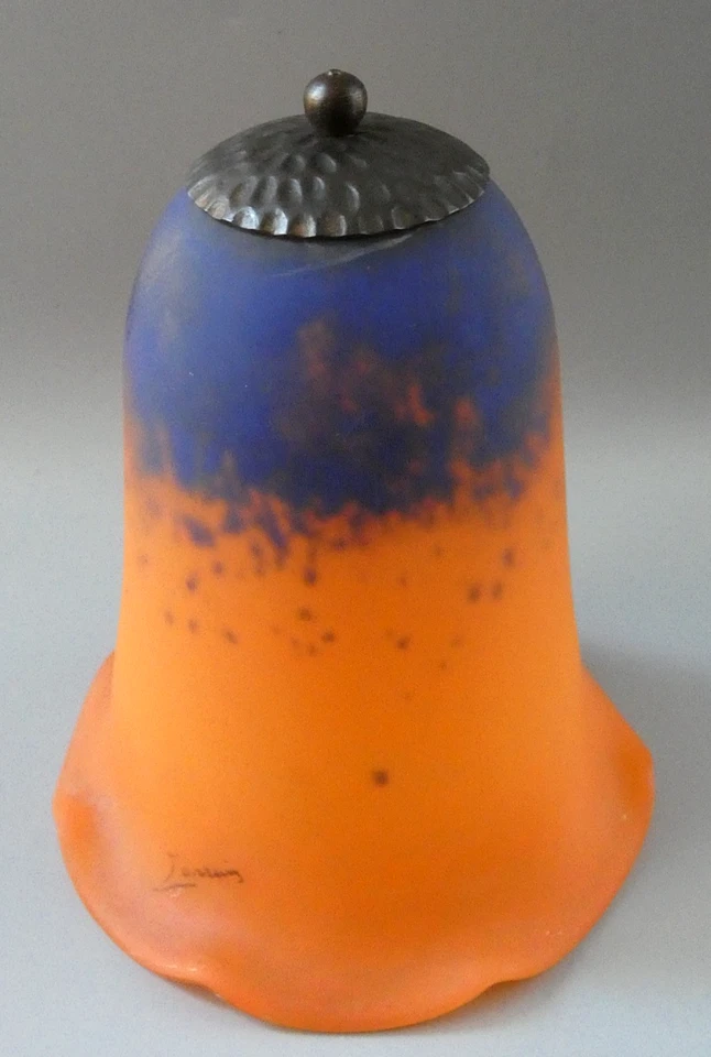 Tulipe pâte de verre signé Lorrain usine Daum Belle étoile Era Muller Degué - Photo 1/4