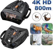 4K Night Vision Binoculars for Adults 7 IR Levels 8X Zoom Rechargeable 5000mAh