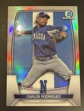 Carlos Rodriguez 2023 Bowman Chrome #WBC-69 WBC Flag Refractor #/499 Nicaragua