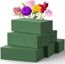 Upgraded 6 Pack Floral Flower Foam Blocks, Green Plant Foam for Flower