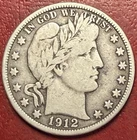 1912-D Barber Silver Half Dollar. Better Date. Better Grade. Free Shipping