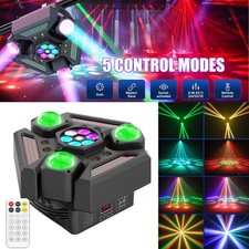 220W 4IN1 RGBW DJ Light w/ Laser Effect 3 Arms Moving Head Light DMX Stage Light