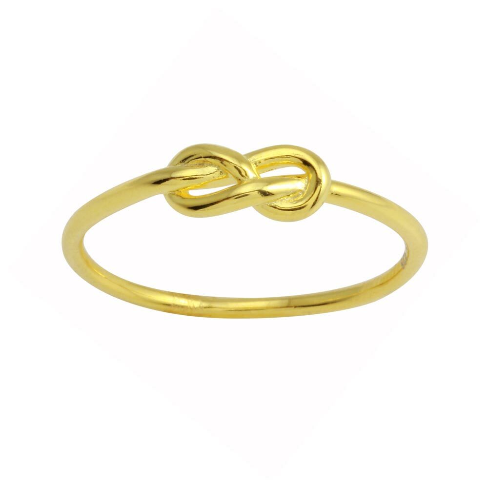 14K YELLOW GOLD OVER 925 STERLING SILVER KNOT DESIGN RING
