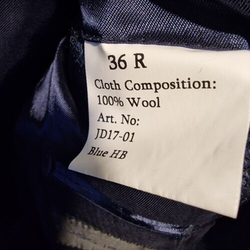 Mens Blue Herringbone Harris Tweed Jacket size 36 REG - Picture 8 of 9