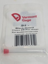 Vermont Gage - 911201100 - .011- Black Guard Class ZZ Pin Gage