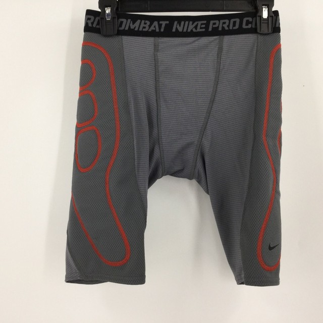 NIKE PRO COMBAT - MENS MEDIUM-GRAY DRI FIT COMPRESSION BASEBALL BASELAYER SHORTS | eBay