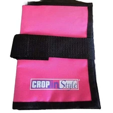 Crop in Style Scrapbook Storage Craft Supplies Holder Pink & Black Folding