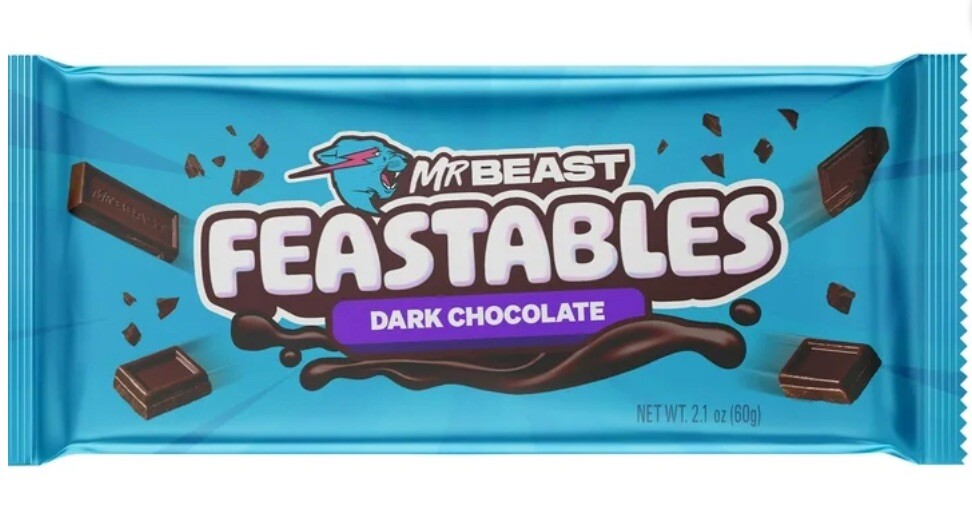 Feastables MrBeast Dark Chocolate Bar, 2.1 oz (60g), 1 Count | eBay