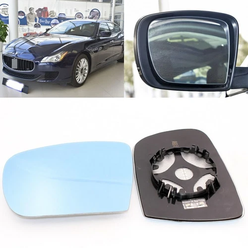 For Maserati Quattroporte Side View Door Mirror Blue Glass With Base Heated