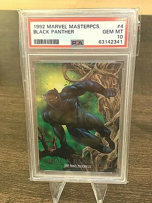 fab pass over 時の経過 marvel 匈歌ハトリ先生 PSA 10 1992 Marvel Masterpieces Black Panther PSA 10 GEM MINT, FRESH