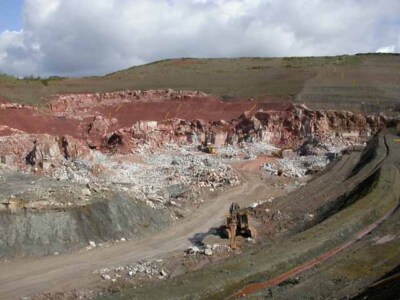 Photo 6x4 Knocknacran Gypsum Mine Magheracloone Opencast workings exploit c2006