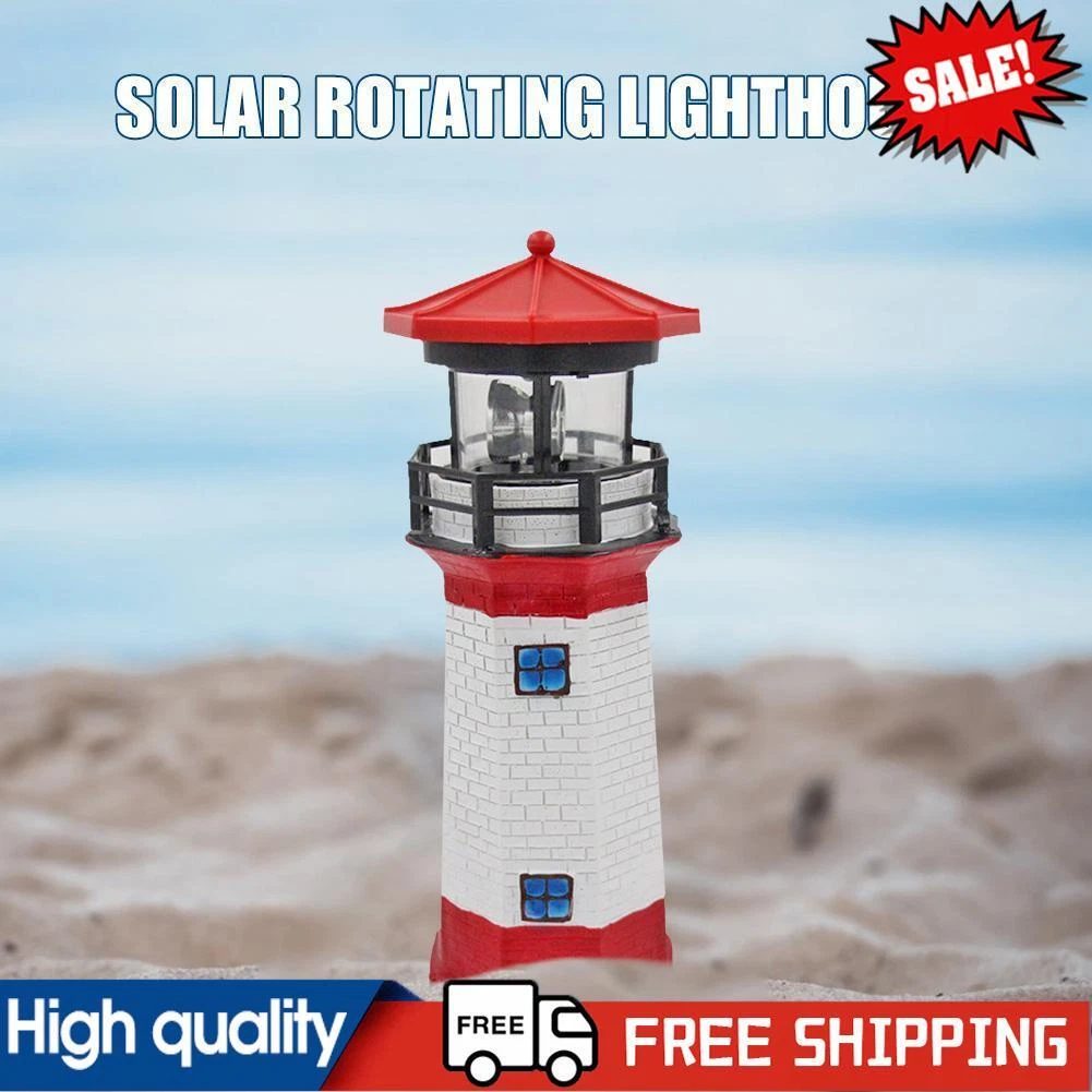 Creative Lighthouse Solar LED Light Outdoor Smart Sensor Beacon