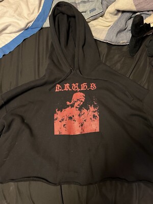 D.R.U.G.S (destroy rebuild until god shows) Crop Hoodie XL