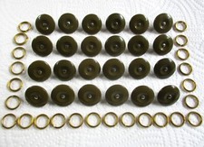 24x British Army:"DENIM BATTLEDRESS BLOUSE BUTTONS & RINGS" (19mm, BD, Overalls)